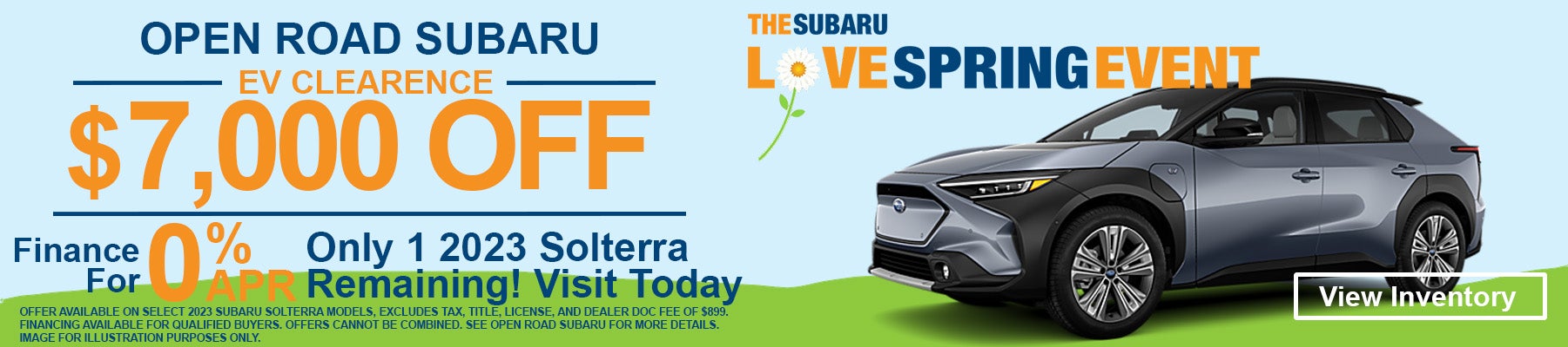 EV Clearence only at Open Road Subaru in Union NJ