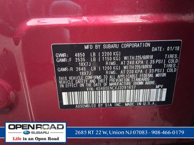 2018 Subaru Outback Limited