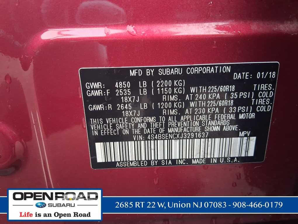 2018 Subaru Outback Limited