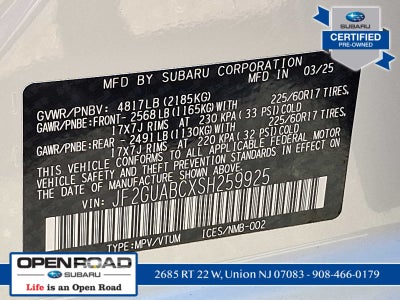 2025 Subaru Crosstrek Base