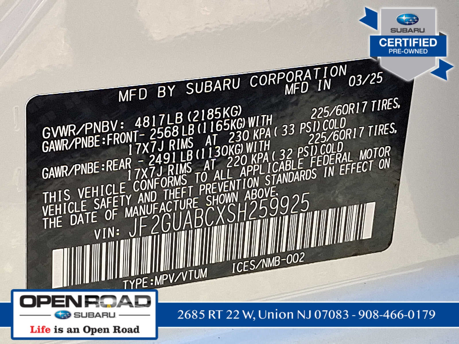 2025 Subaru Crosstrek Base