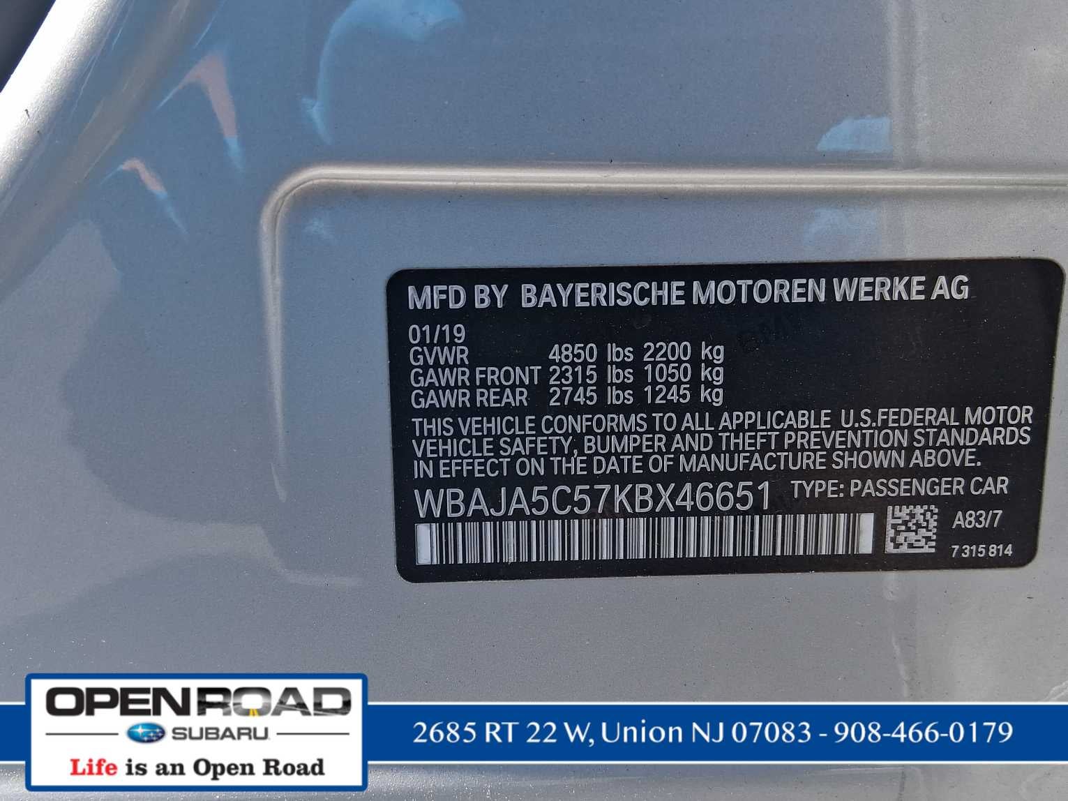 2019 BMW 530i 530i