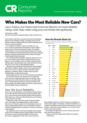 Who Makes the Most Reliable Cars | Open Road Subaru in Union NJ