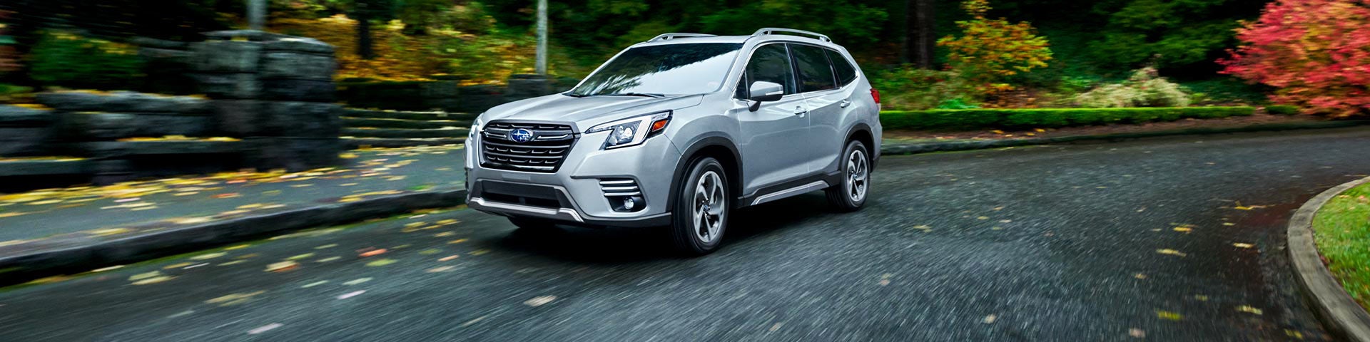 A 2022 Forester driving on a highway. | Open Road Subaru in Union NJ