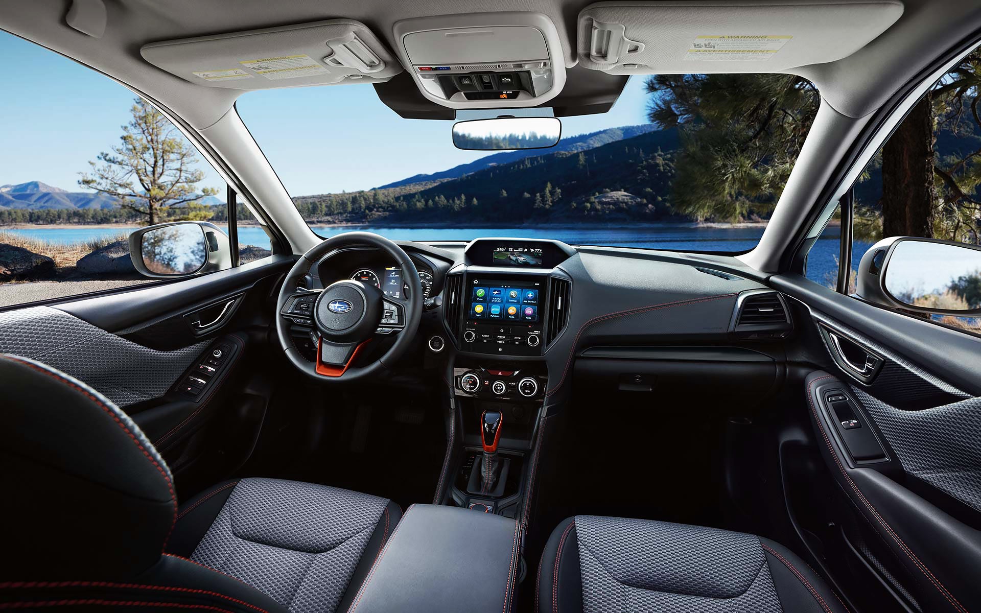 The interior and front dash of the 2022 Forester. | Open Road Subaru in Union NJ