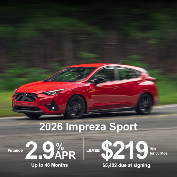 Lease a 2026 Subaru Impreza
