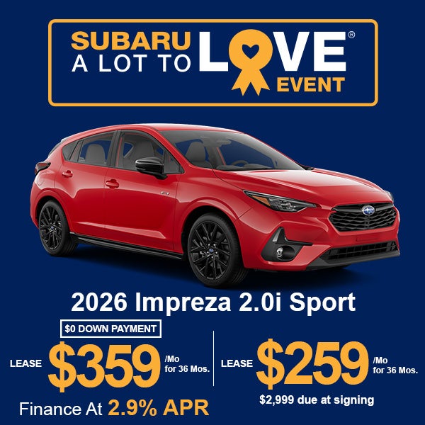 Lease a 2026 Subaru Impreza