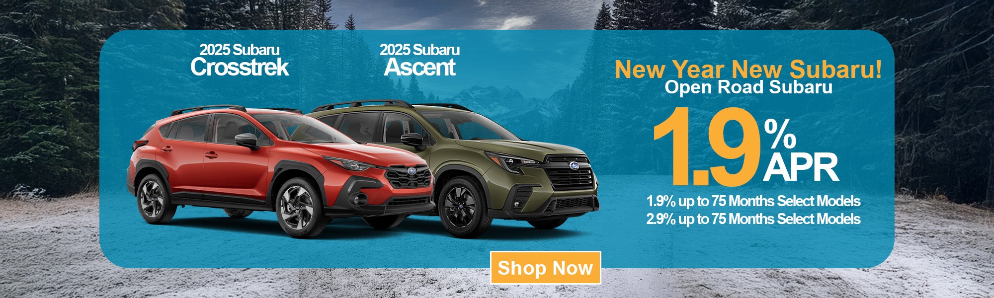 Low APR Subaru Crosstrek Ascent Forester 