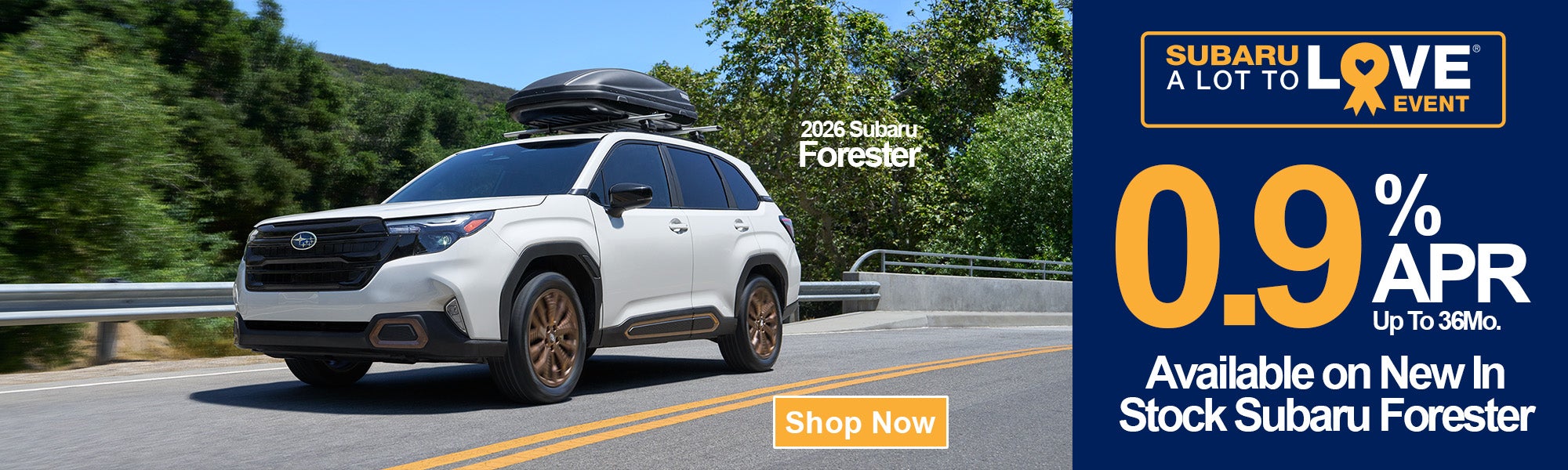 SPecial Finance available on 2026 Subaru Foresters