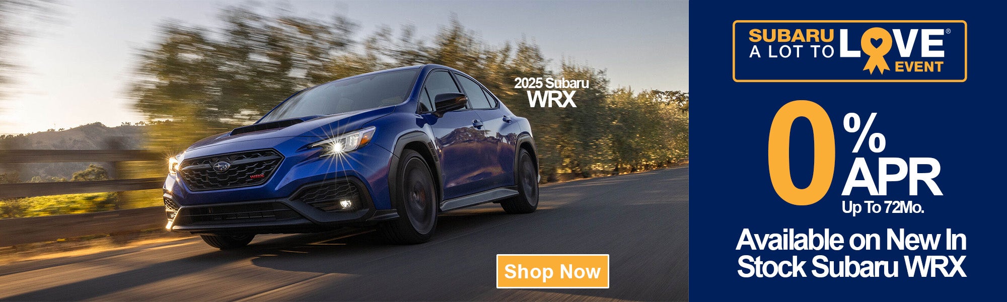 Finance at 0% on a New Subaru WRX