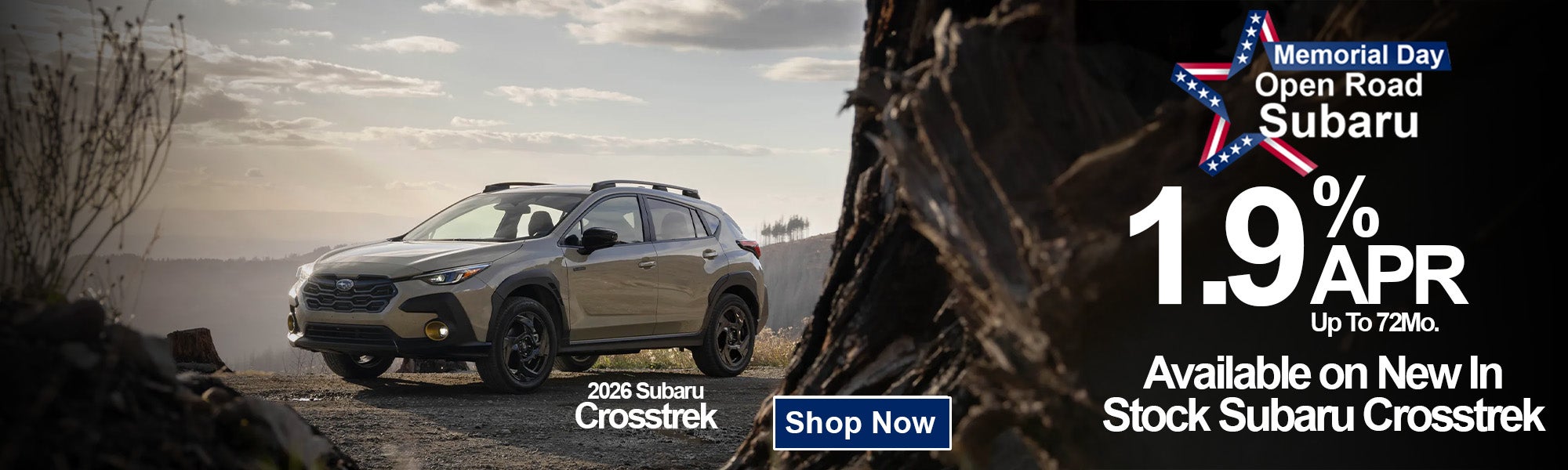 Finance at 1.9% on a New Subaru Crosstrek