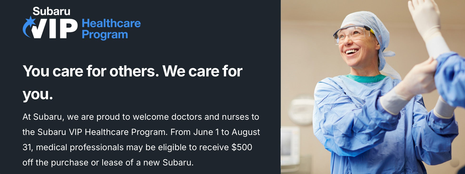 Subaru VIP Healthcare Program at Open Road Subaru in Union NJ