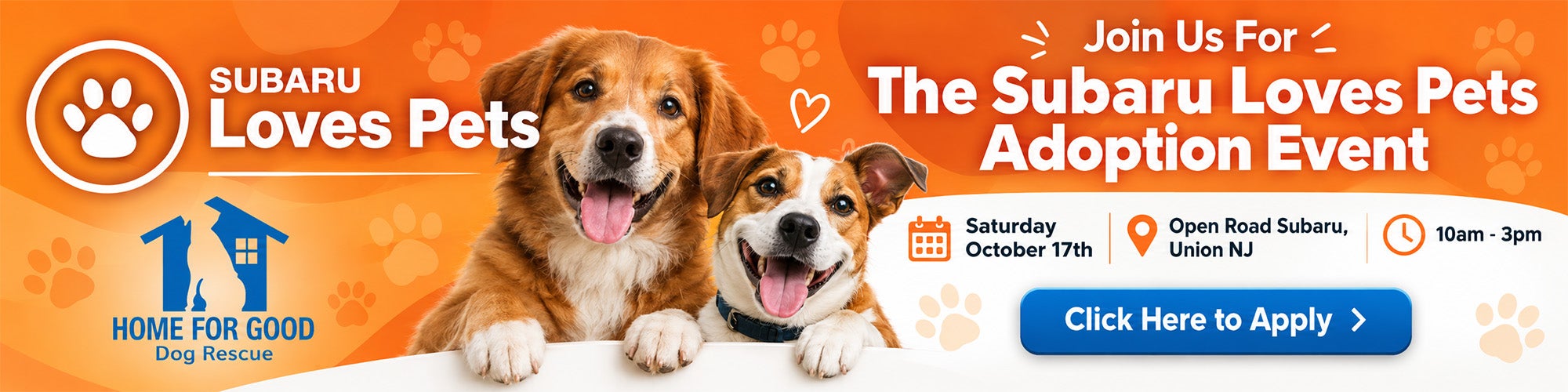 pet adoption event Open Road Subaru
